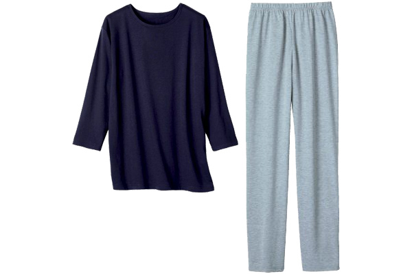 お家でゆったりらくらくルームウェア　７分袖 Ｍネイビー