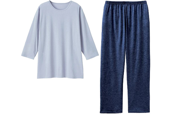 お家でゆったりらくらくルームウェア　７分袖 Ｍラベンダー