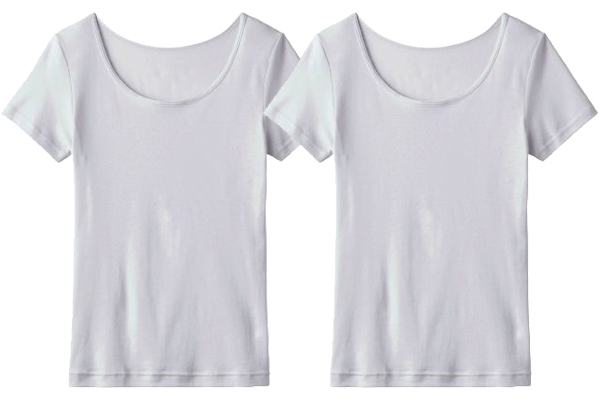 グンゼ　肌を想う綿１００％　２分袖 （2枚組）Ｍライラック