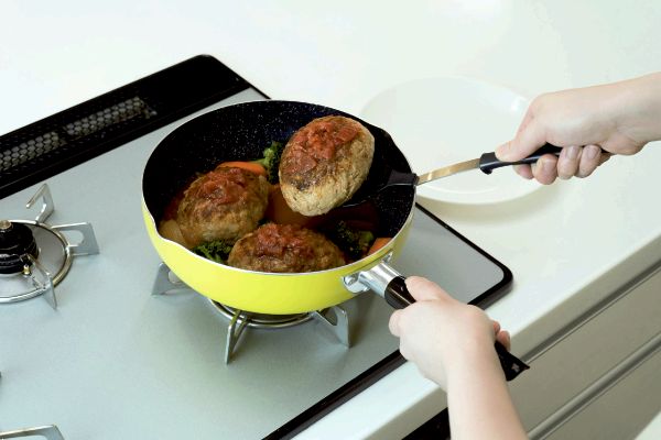 カナリヤマーブルフライパン深型
