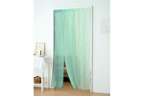 ４連ロングレースのれん　シアーグリーン