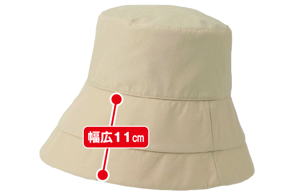 小顔魅せ目深にかぶれるＵＶ帽子 ベージュ