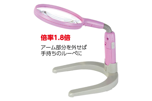 手持ち＆卓上で使える拡大鏡