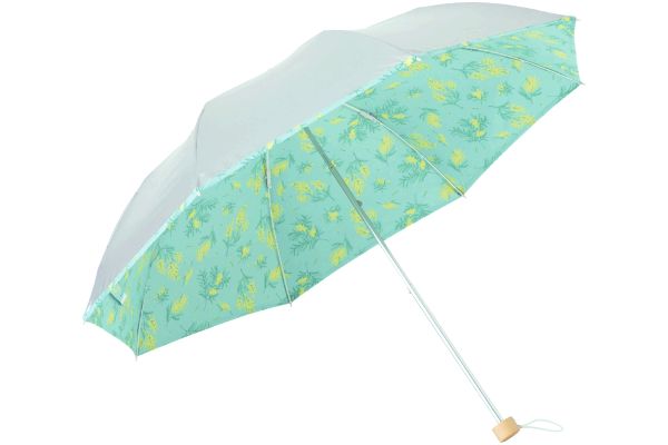 ＵＶ晴雨兼用折傘 （シルバー／ミモザ）ブルー