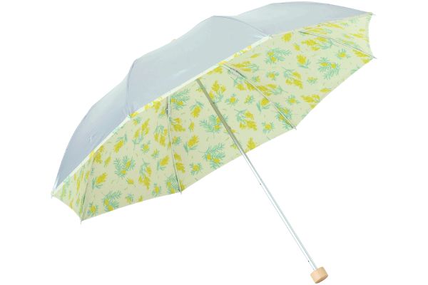ＵＶ晴雨兼用折傘 （シルバー／ミモザ）クリーム