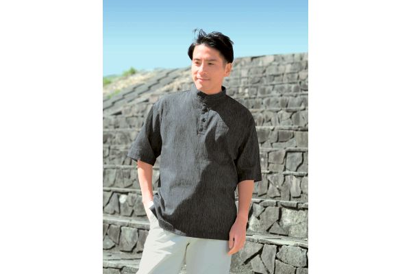 高島ちぢみ清涼リラックスシャツ　男性用