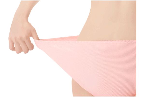 綿１００％深ばきのびのびリブ編ショーツ