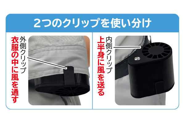 ＵＳＢ充電式ベルトクリップファン