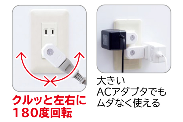 差し込み口が回るミニタップ