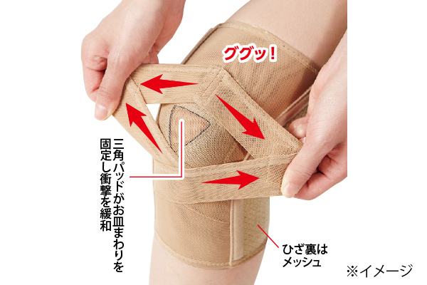薄くてもひざをしっかり支えるサポーター Ｍ〜Ｌモカ