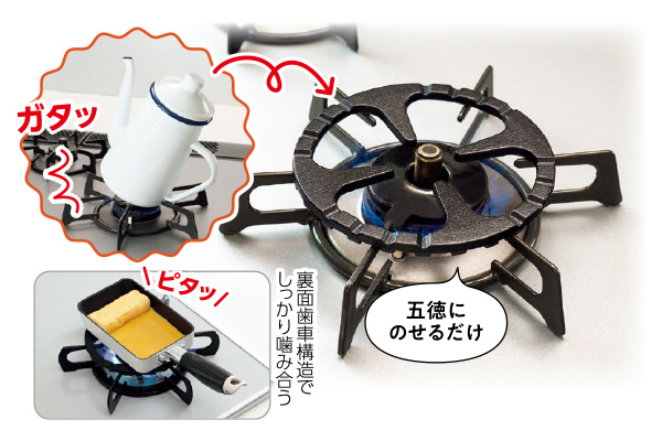 ミニ鍋がおける五徳