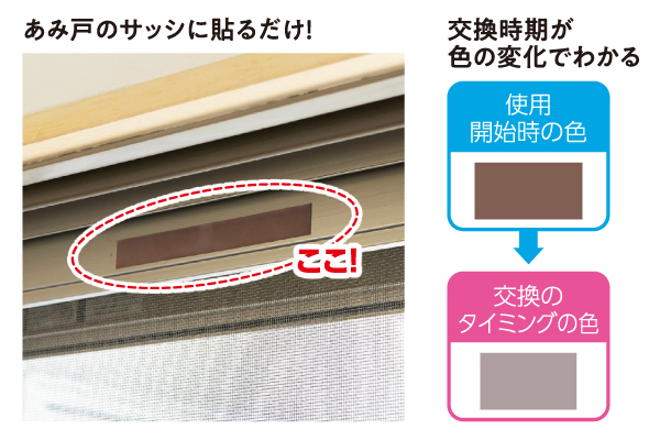 [アース]虫よけテープ　あみ戸サッシ用