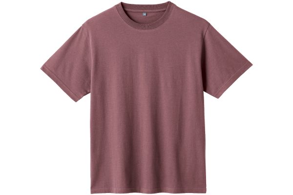 インド綿半袖Ｔシャツメンズ Ｍアズキ