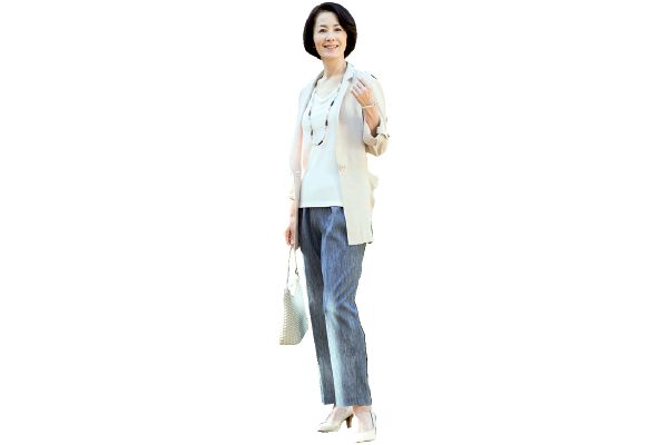 高島ちぢみ涼やかパンツ