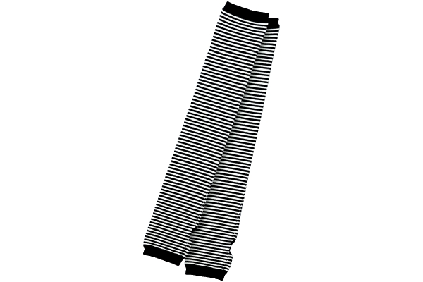 涼綿クールアームカバー（ロング　１組２枚） ボーダーブラック