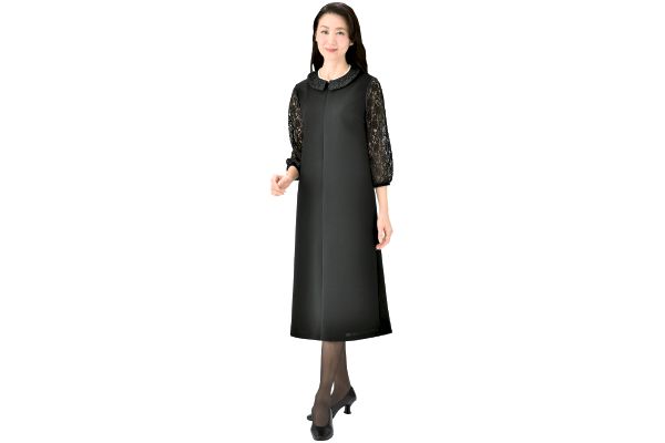 ｅｃｌａＴ　ｓｔｙｌｅ【Ｒ】ＢＬＡＣＫ　フォーマル袖レース