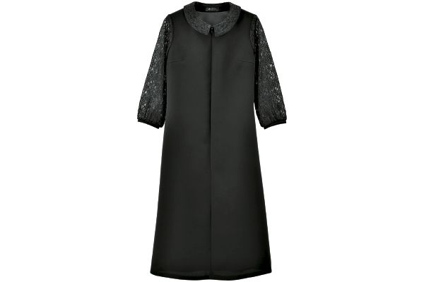 ｅｃｌａＴ　ｓｔｙｌｅ【Ｒ】ＢＬＡＣＫ　フォーマル袖レース ワンピース　Ｍ