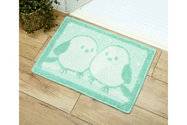 国産　シマエナガのバスマット