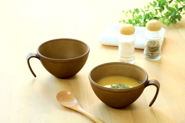 レンジＯＫ木目調スープカップ