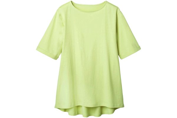 汗じみが目立ちにくいさらさらＴシャツ Ｍアップル