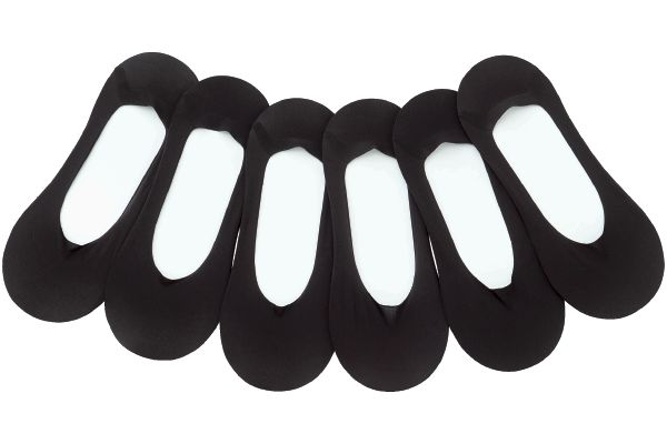 ココピタ深履きフットカバー（3足組） 21〜23cm　無地ブラック