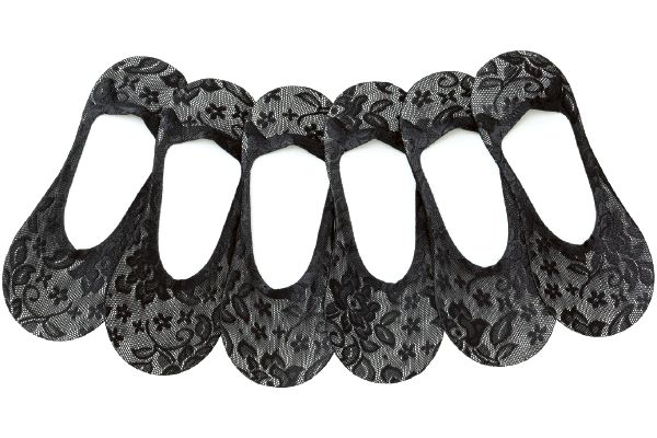 ココピタ深履きフットカバー（3足組） 23〜25cm　レースブラック