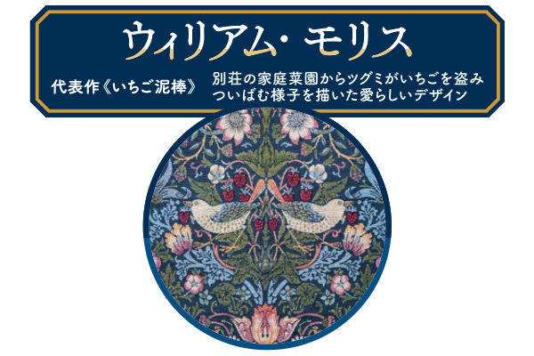 ドライフィットスリッパ　モリスいちご泥棒