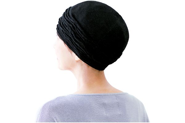 絹１００％おしゃれニットヘアキャップ