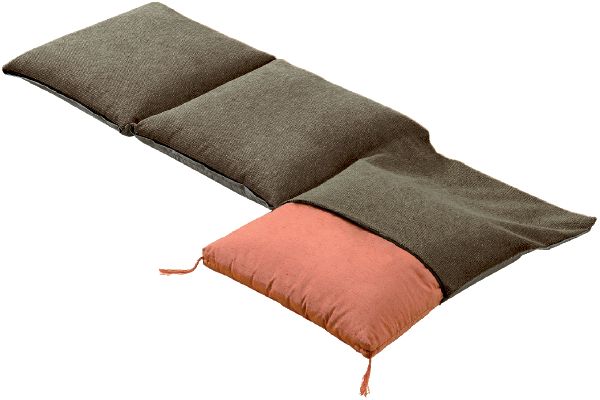 【ネット限定】［くらしあす］座布団がごろ寝クッションになる収納袋　　ブラウン