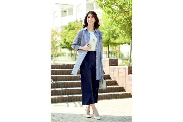 ＵＶカット爽やか綿混チュニックシャツ