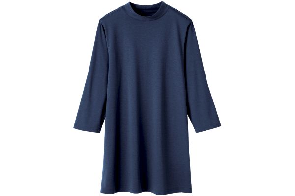 汗じみが目立ちにくいプチハイ７分袖チュニック