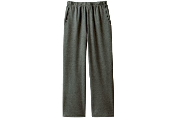 着心地らくちんゆったりパンツ Ｍ杢チャコールグレー
