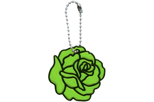 反射キーホルダー薔薇