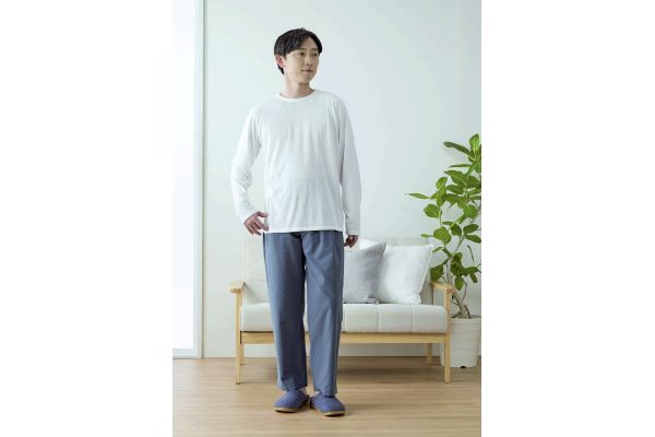 メンズ綿１００％着心地やわらかネルパジャマ下
