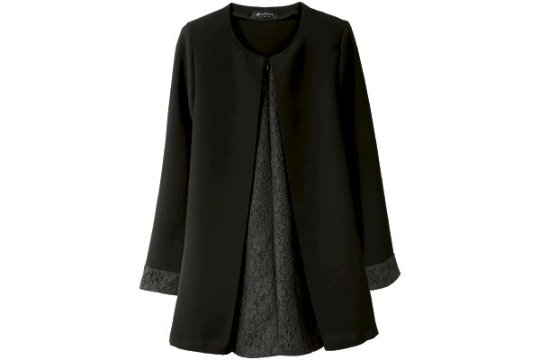 ｅｃｌａＴ　ｓｔｙｌｅ【Ｒ】ＢＬＡＣＫフォーマルチュニック 長袖　Ｍ
