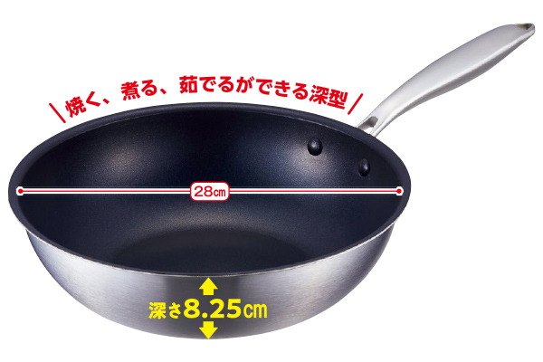IH軽くなった2層鋼いため鍋