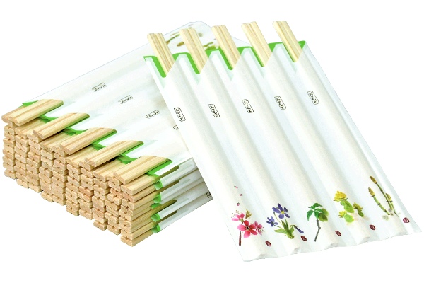国産ひのき元禄割箸　花模様