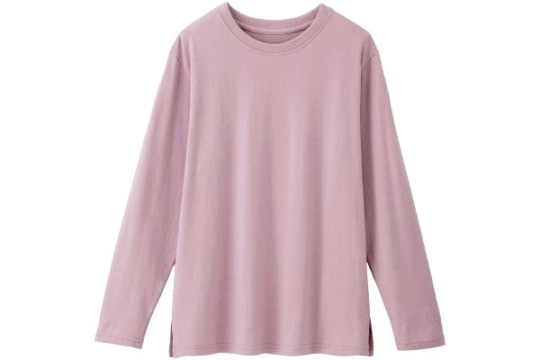 ベーシックな長袖Ｔシャツ Ｍシナモンローズ