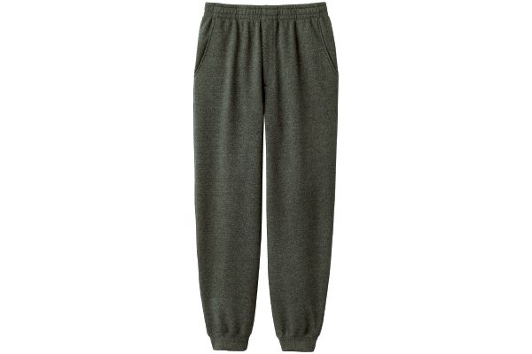 メンズ裏起毛前開き付スウェットパンツ Ｍ杢グレー