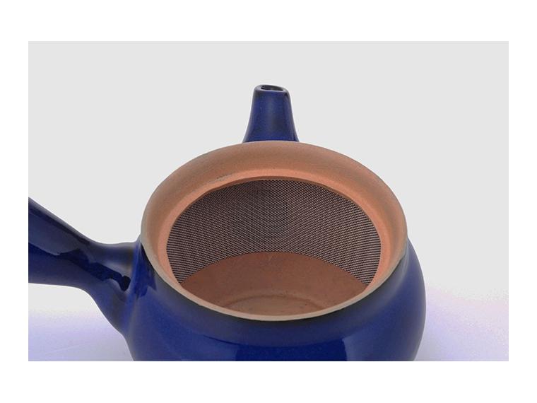 【ネット限定】万古焼　茶葉が広がる青釉急須