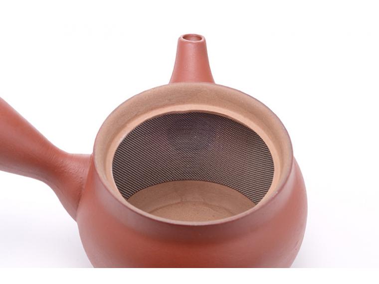 【ネット限定】万古焼　茶葉が広がる朱泥急須