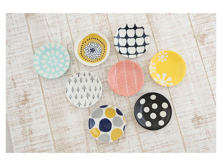 【ネット限定】北欧テイスト　かわいいミニプレート（８柄組）