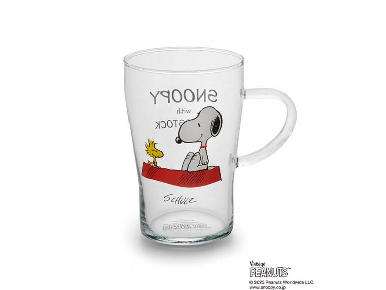 【ネット限定】耐熱ガラスマグ(スヌーピー）