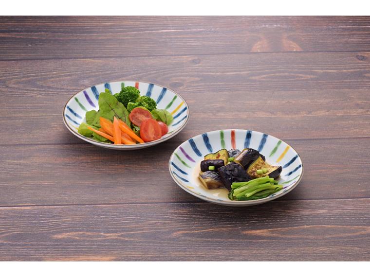 【ネット限定】美濃焼　色十草いろどり多用皿（2枚組）