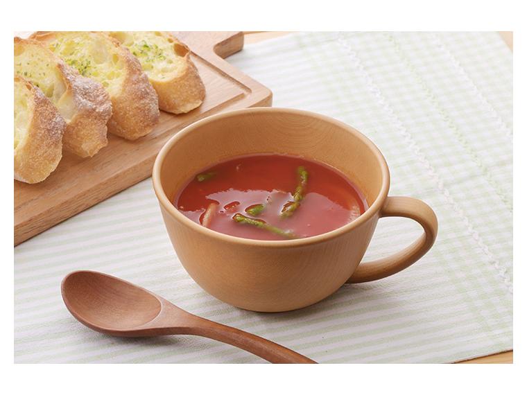 【ネット限定】レンジ・食洗機対応木目調スープカップ（2色組）