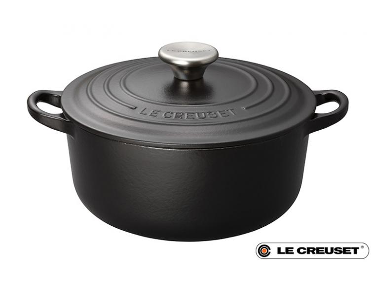 【ネット限定】ル・クルーゼ　ココット・ロンド(20cm・マットブラック)