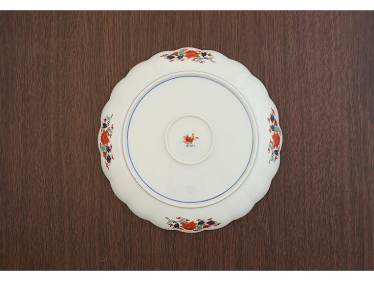 【ネット限定】林九郎窯　古伊万里様式シリーズ　菊割花地紋　大皿