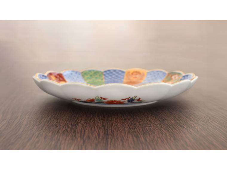 【ネット限定】林九郎窯　古伊万里様式シリーズ　菊割花地紋　メイン皿