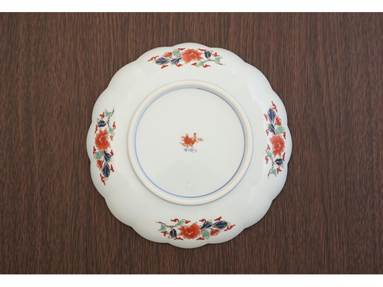 【ネット限定】林九郎窯　古伊万里様式シリーズ　菊割花地紋　メイン皿