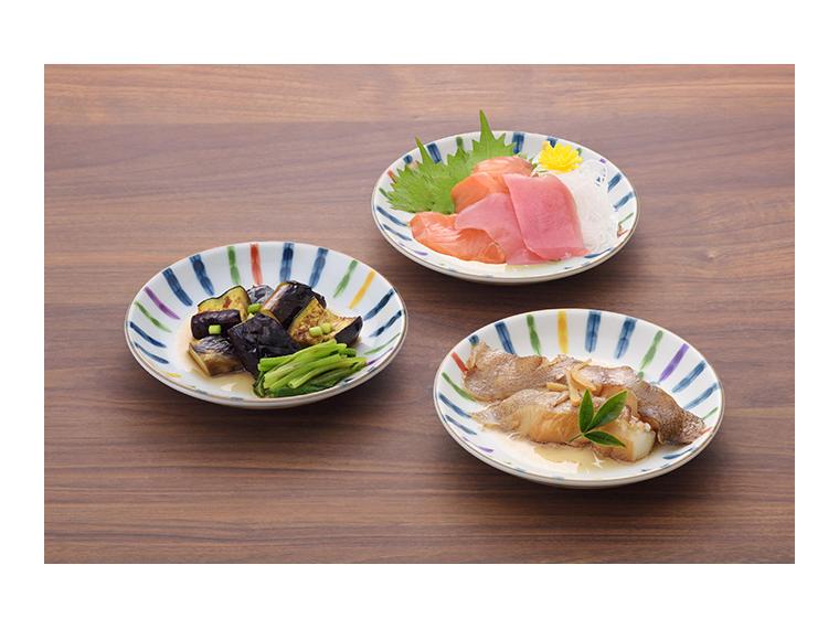 【ネット限定】美濃焼　色十草いろどり多用皿（3枚組）